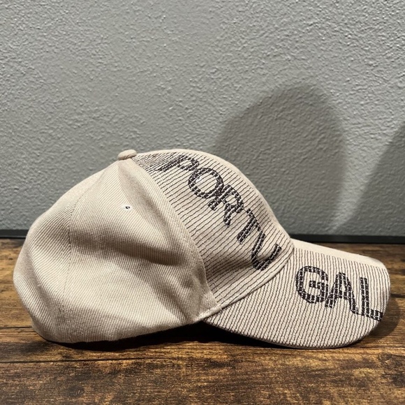 Vintage Portugal Men's Adjustable Hat Emblem Beige Yellow Strap Cap - Picture 5 of 7